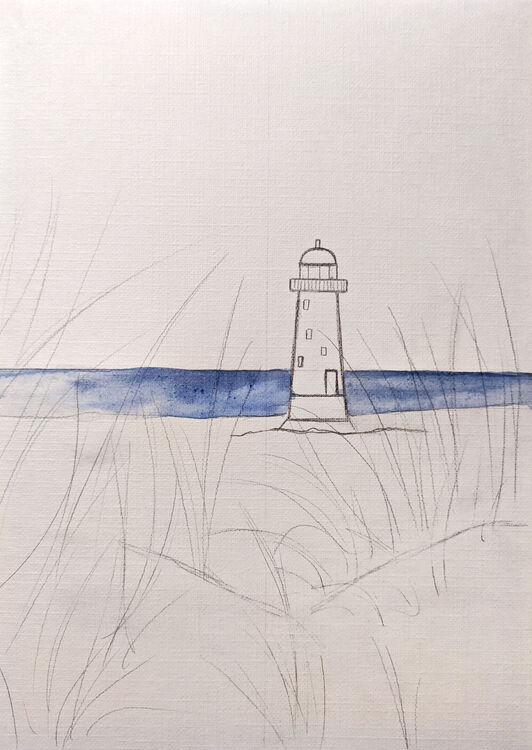 Рисуем море акварелью